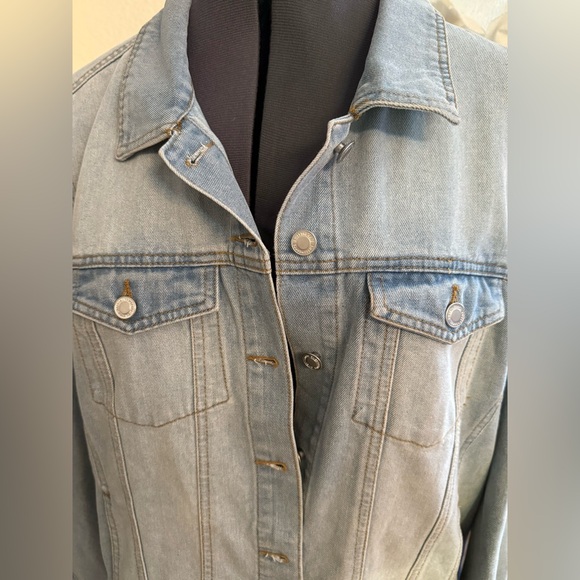 SWEETHEART LA 2X FRINGED BUTTON UP DENIM JACKET IN LIGHT WASH Cowgirl 90’s - Picture 2 of 13